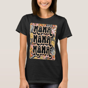 Retro Vintage Groovy 70s 80s Hippie Mom Mama Mothe T-Shirt