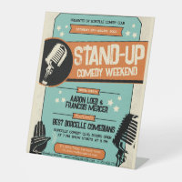 Retro Vintage Grunge Stand Up Comedy Show