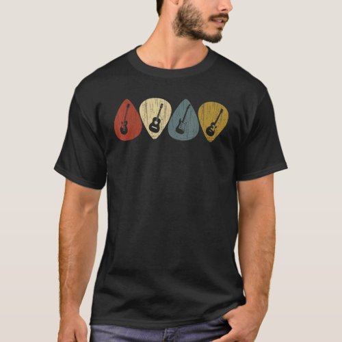 Retro Vintage Guitar Pick For Guitarist Women and T-Shirt