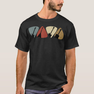 Retro Vintage Guitar Pick Player Guitarist Bassist T-Shirt