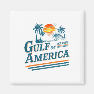 Retro Vintage Gulf Of Us America 2025 American Gif Magnet