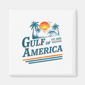 Retro Vintage Gulf Of Us America 2025 American Gif Magnet
