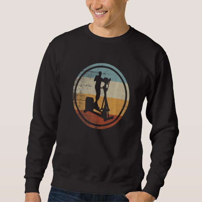Retro Vintage Gym Crosstrainer Cardio Training   Sweatshirt (Front)