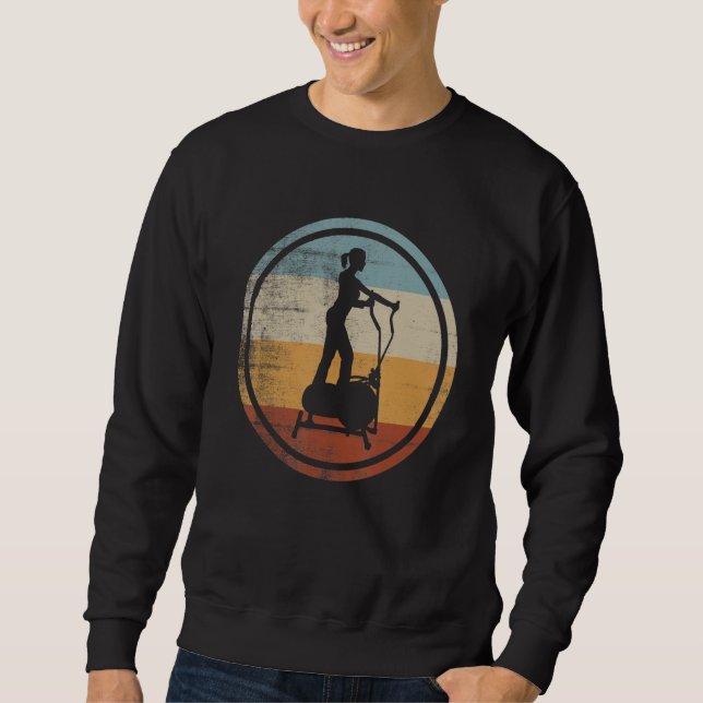 Retro Vintage Gym Crosstrainer Cardio Training Sweatshirt (Front)