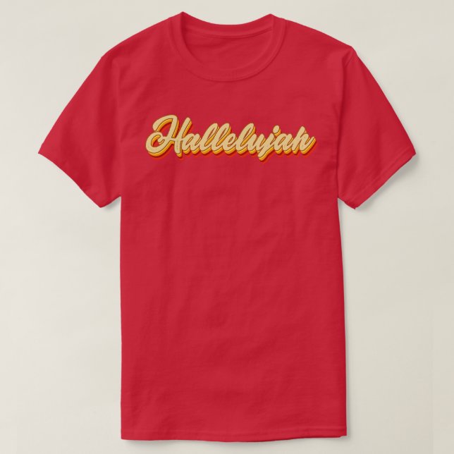 Retro Vintage Hallelujah T-Shirt (Design Front)