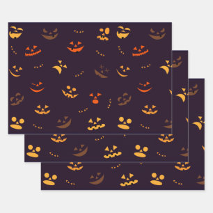 Retro Vintage Halloween Pattern Candy Corn Wrappin Wrapping Paper Sheets