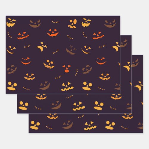 Retro Vintage Halloween Pattern Candy Corn Wrappin Wrapping Paper Sheets