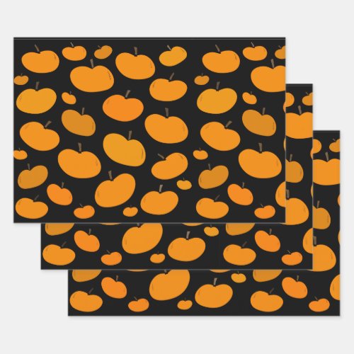 Retro Vintage Halloween Pattern Candy Corn Wrappin Wrapping Paper Sheets