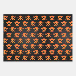 Retro Vintage Halloween Pattern Candy Corn Wrappin Wrapping Paper Sheets