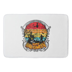 Retro Vintage Halloween - Vintage Halloween Bath Mat