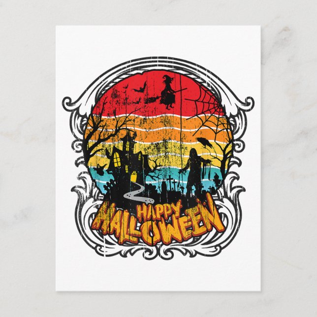 Retro Vintage Halloween - Vintage Halloween Enclosure Card (Front)