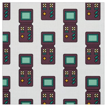 retro vintage handheld game pattern fabric