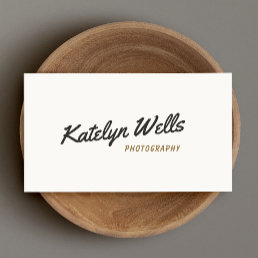 Retro Vintage Handwritten Script Typography Business Card