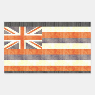 Retro Vintage Hawaii Flag Rectangular Sticker