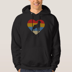 Retro Vintage Heart Rottweiler For Dog Lover Hoodie