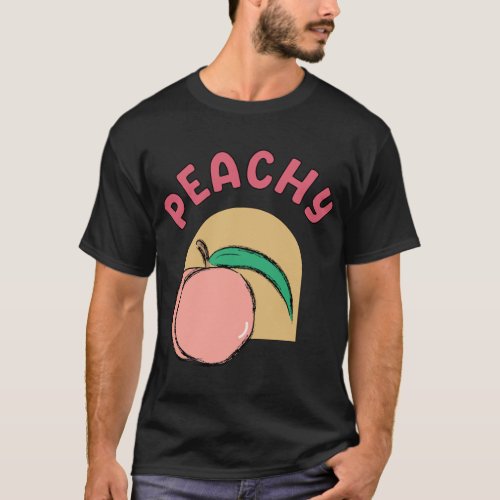 Retro Vintage Hippie Chic Cute _ Fruit Peachy Grap T_Shirt