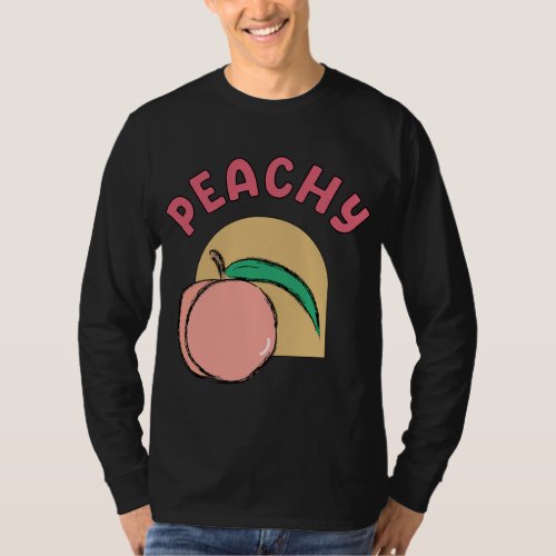 Retro Vintage Hippie Chic Cute _ Fruit Peachy Grap T_Shirt