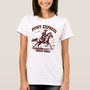 Retro Vintage Historic Pony Express Rider Tee