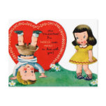 Retro Vintage Holiday Valentine couple postcard Retro Vintage Holiday Valentine couple postcard
