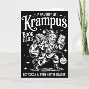Retro Vintage Horror The Naughty List Krampus Book Card