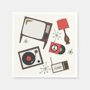Retro, vintage household items napkins