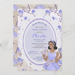 Retro Vintage Housewife 50's Bridal Shower Ethnic Invitation