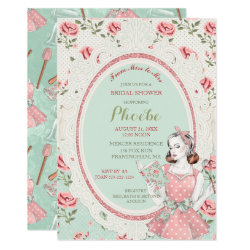Retro Vintage Housewife 50's Bridal Shower Invitation