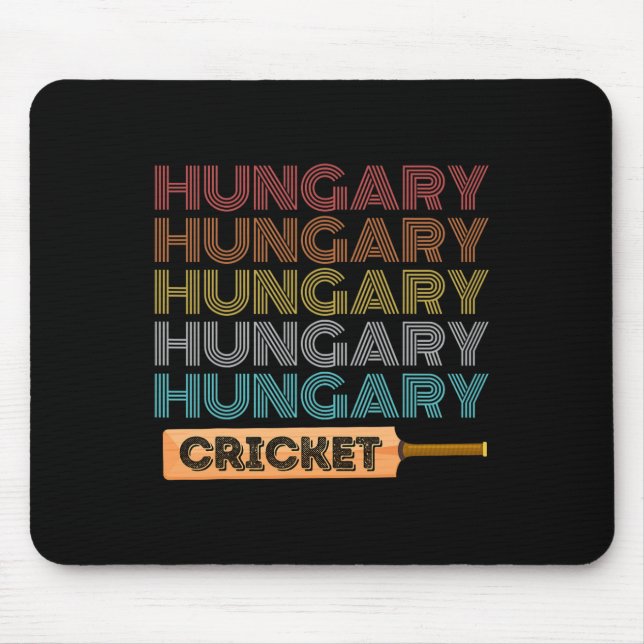 Retro Vintage Hungary Cricket  Mouse Pad (Front)