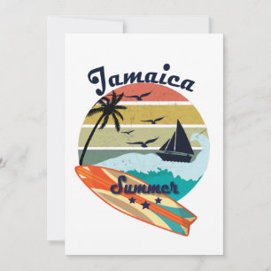 Retro vintage Jamaica gift summer vacation Card