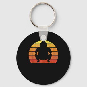 Retro Vintage Japanese Sumo Wrestling Lover Gift Keychain