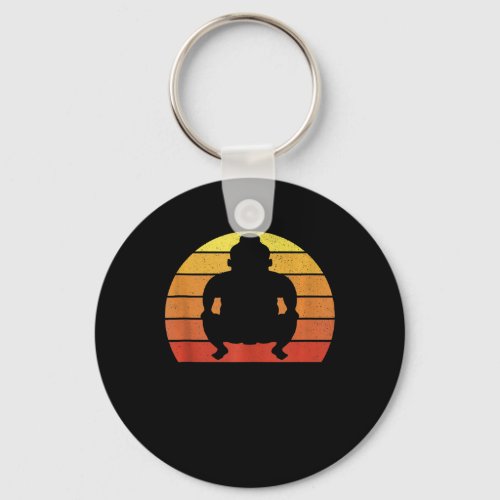 Retro Vintage Japanese Sumo Wrestling Lover Gift Keychain