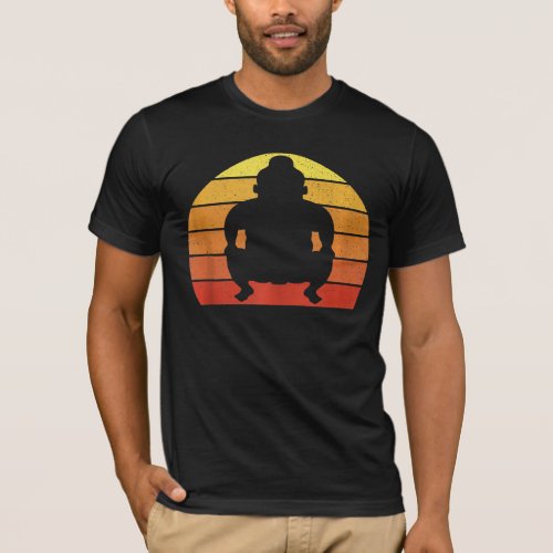 Retro Vintage Japanese Sumo Wrestling Lover Gift T_Shirt