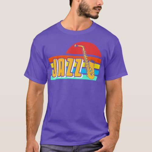 Retro Vintage Jazz Music Lover Designs  Present  T_Shirt