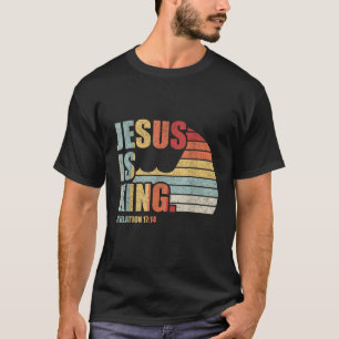 Retro Vintage Jesus Is King Bible Scripture Quote T-Shirt