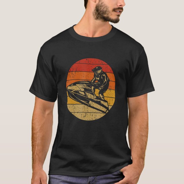 Retro Vintage Jetski Watersport Jetskier T-Shirt (Front)