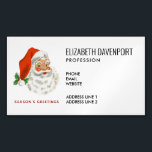 Retro Vintage Jolly Santa Claus Christmas Business Card Magnet<br><div class="desc">Professional magnetic business cards with a festive retro picture. Jolly old Santa Claus with his red rosy cheeks and warm friendly smile. A bit of old school nostalgia for the old timers,  this image brings backs memories of the celebrations from Christmas past.</div>