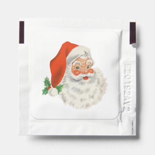 Retro Vintage Jolly Santa Claus Christmas Hand Sanitizer Packet