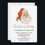 Retro Vintage Jolly Santa Claus Christmas Invitation<br><div class="desc">Christmas invitation A festive retro picture. Jolly old Santa Claus with his red rosy cheeks and warm friendly smile. A bit of old school nostalgia for the old timers,  this image brings backs memories of the celebrations from Christmas past.</div>
