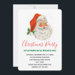 Retro Vintage Jolly Santa Claus Christmas Invitation<br><div class="desc">Christmas invitation A festive retro picture. Jolly old Santa Claus with his red rosy cheeks and warm friendly smile. A bit of old school nostalgia for the old timers,  this image brings backs memories of the celebrations from Christmas past.</div>