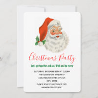 Retro Vintage Jolly Santa Claus Christmas