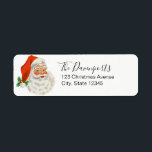Retro Vintage Jolly Santa Claus Christmas Label<br><div class="desc">Address labels with a festive retro picture. Jolly old Santa Claus with his red rosy cheeks and warm friendly smile. A bit of old school nostalgia for the old timers,  this image brings backs memories of the celebrations from Christmas past.</div>