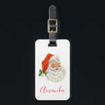 Retro Vintage Jolly Santa Claus Christmas Luggage Tag<br><div class="desc">A luggage tag with a festive retro picture. Jolly old Santa Claus with his red rosy cheeks and warm friendly smile. A bit of old school nostalgia for the old timers,  this image brings backs memories of the celebrations from Christmas past.</div>