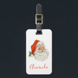 Retro Vintage Jolly Santa Claus Christmas Luggage Tag<br><div class="desc">A luggage tag with a festive retro picture. Jolly old Santa Claus with his red rosy cheeks and warm friendly smile. A bit of old school nostalgia for the old timers,  this image brings backs memories of the celebrations from Christmas past.</div>