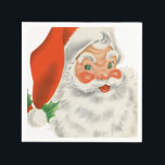 Retro Vintage Jolly Santa Claus Christmas Napkins<br><div class="desc">Paper napkins with a festive retro picture. Jolly old Santa Claus with his red rosy cheeks and warm friendly smile. A bit of old school nostalgia for the old timers,  this image brings backs memories of the celebrations from Christmas past.</div>