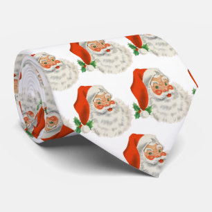 Retro Vintage Jolly Santa Claus Christmas Neck Tie
