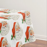 Retro Vintage Jolly Santa Claus Christmas Tablecloth<br><div class="desc">A tablecloth with a festive retro picture. Jolly old Santa Claus with his red rosy cheeks and warm friendly smile. A bit of old school nostalgia for the old timers,  this image brings backs memories of the celebrations from Christmas past.</div>