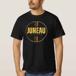 Retro vintage Juneau City Alaska State 70s Groovy T-Shirt