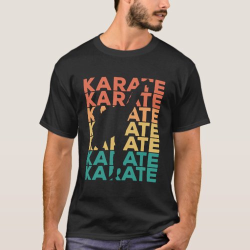 Retro Vintage Karate Gift For Karateka T_Shirt