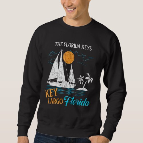Retro Vintage Key Largo Family Vacation Matching F Sweatshirt