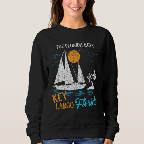 Retro Vintage Key Largo Family Vacation Matching F Sweatshirt